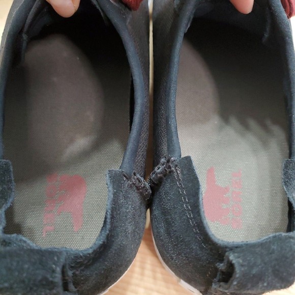 Sorel Sentry Distressed Leather Sneakers Colorblock Gray Black Men's 11.5 EUC - Picture 13 of 15